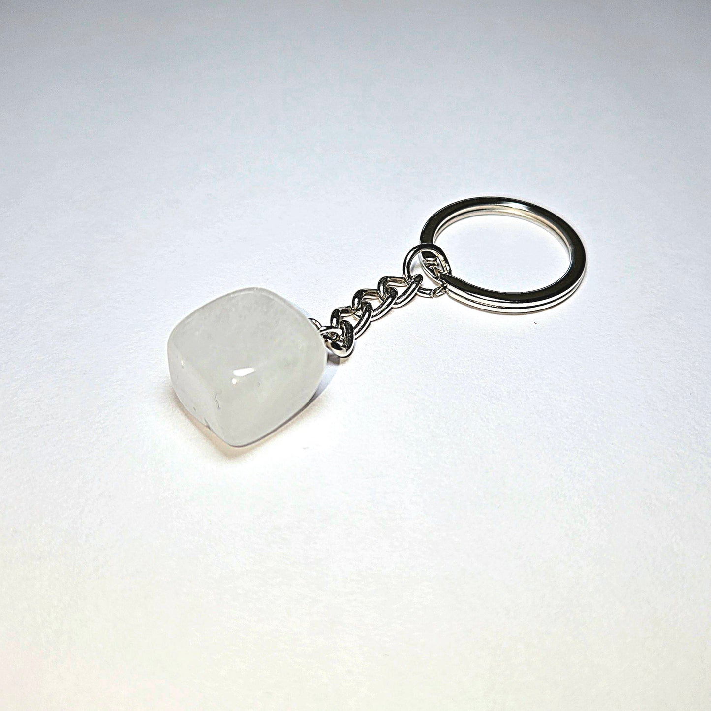 White Quartz Keychain