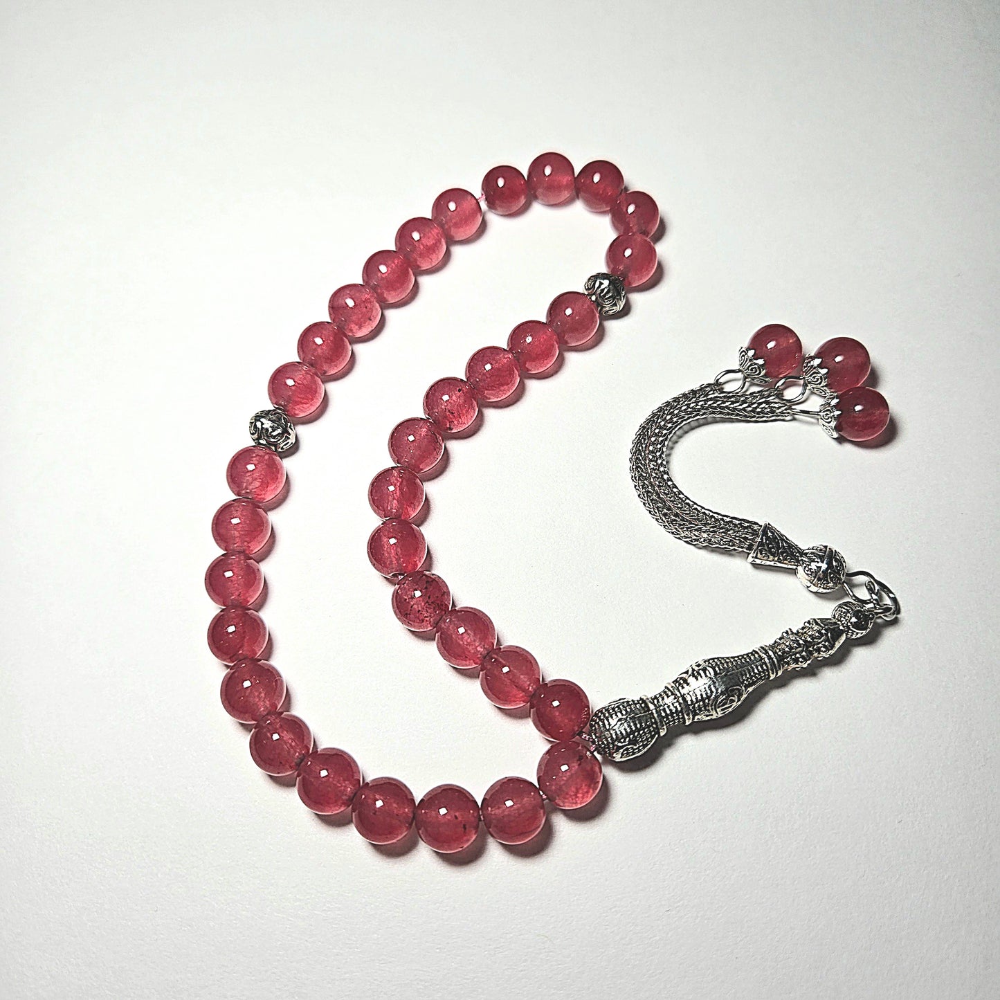 Women's Pink Natural stone Tasbih