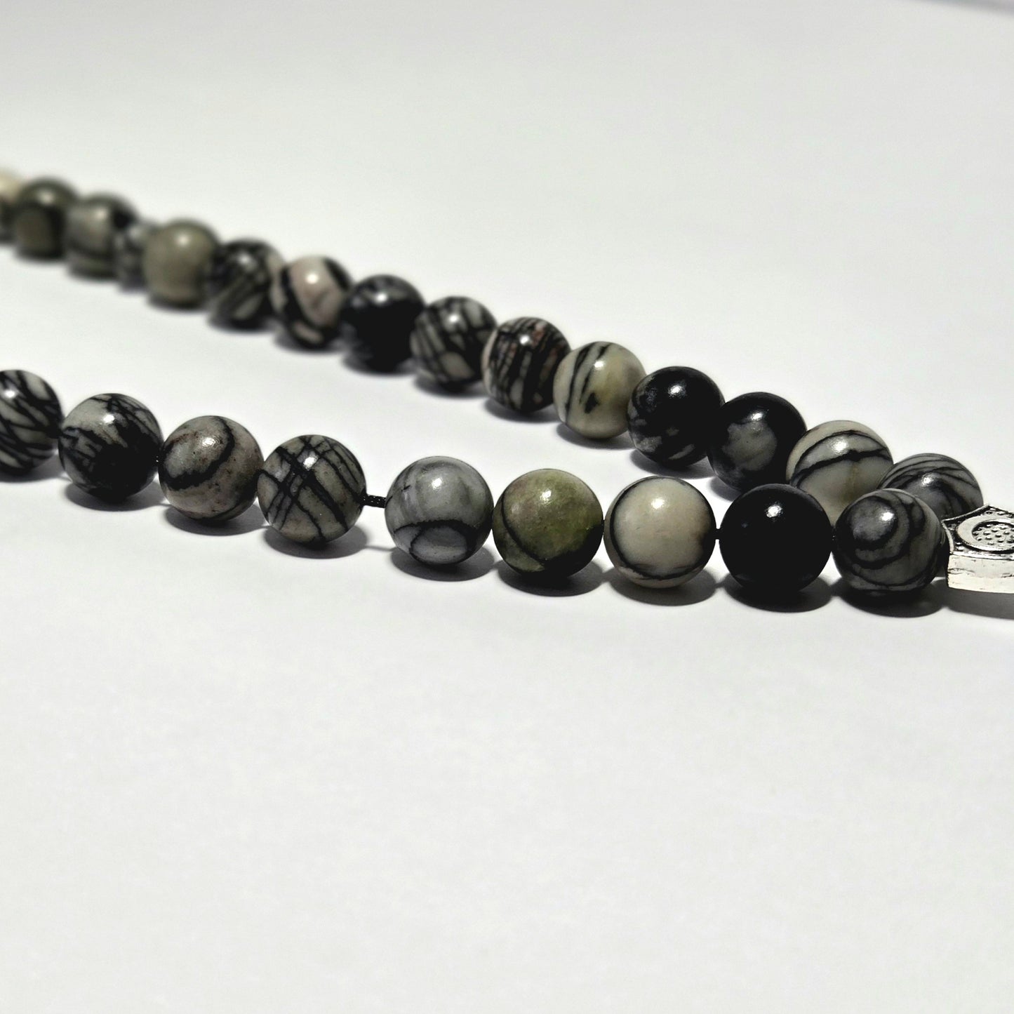 Black Network Agate Tasbih