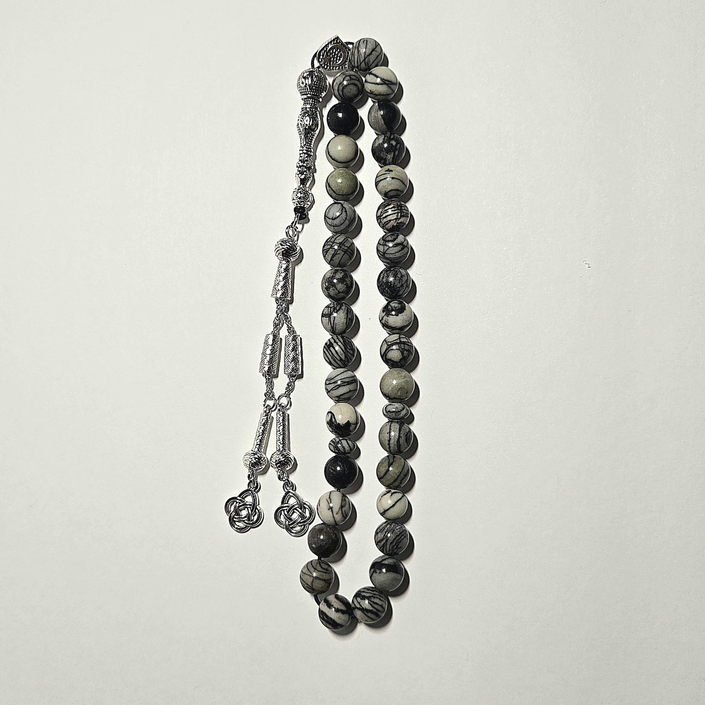 Black Network Agate Tasbih